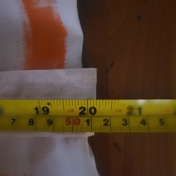 DKNY Orange/White Sleeveless Abstract V-Neck Maxi Sundress Size XL - Picture 13 of 13